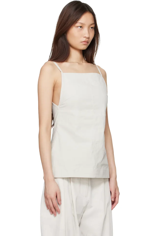 Studio Nicholson Beige Raddle Top, photo 2 of 4 from SSENSE
