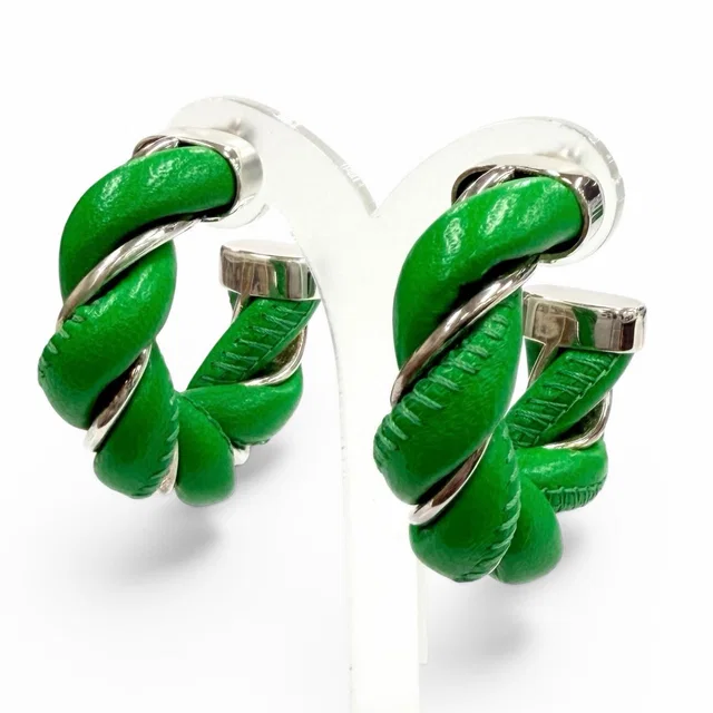 Bottega Veneta 925 Earrings in Leather from LuxUness