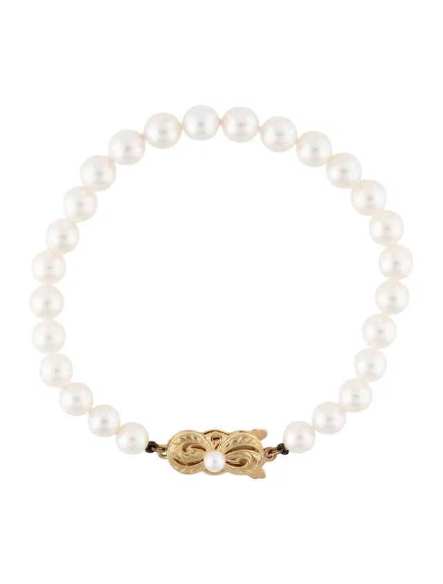 Mikimoto 18K Pearl Bead Bracelet, 6.5" in multicolor Silk from The RealReal