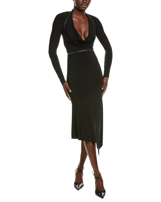 Tom Ford Cowl Neck Asymmetrical Midi Dress, image 1 of 1 from Rue La La
