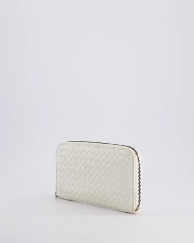 Bottega Veneta Intrecciato Wallet in White Woven leather from Sellier, photo 8 of 12
