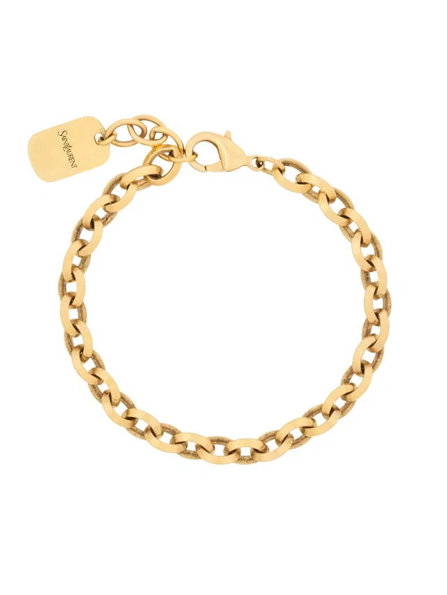 Saint Laurent Chain Brass Bracelet — Gold Bracelets in Gold from HEWI