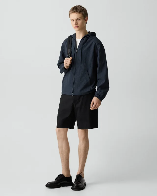Theory Standard Short in Good Linen in BLACK 62% Linen, 36% Viscose, 2% Elastane, photo 2 of 7 from Theory