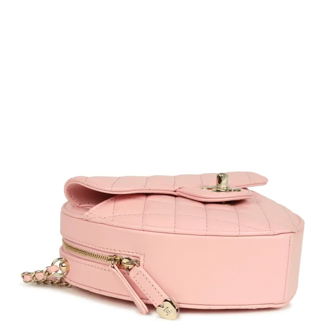 Chanel CC In Love Large Heart Bag in Pink Lambskin from Madison Avenue Couture, photo 6 of 9