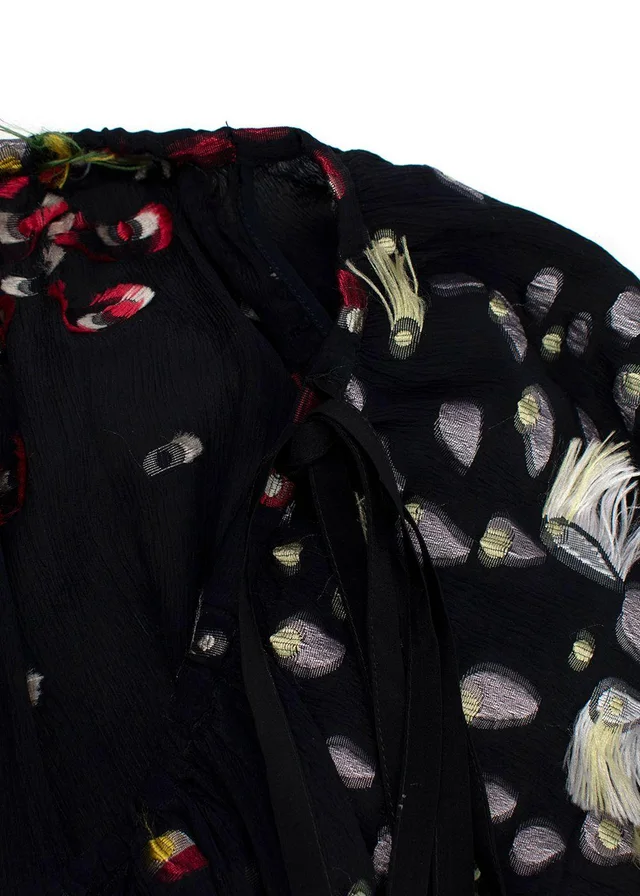 Chloé Black Bardot Embellished Silk Blouse in Black Silk from HEWI, photo 2 of 2