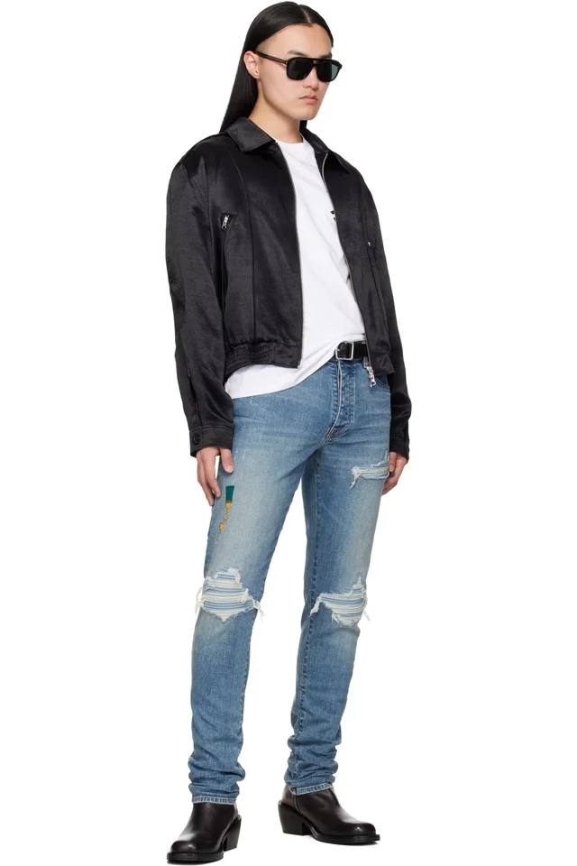 AMIRI Blue 'Chateau Keys' MX1 Jeans, photo 5 of 5 from SSENSE