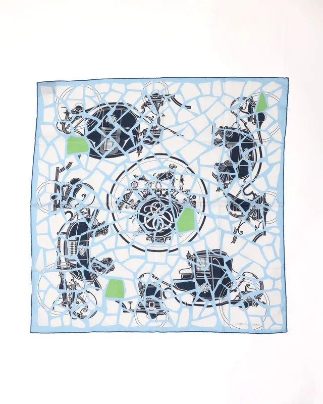 Hermès 70 Cotton Silk Scarf in Silk from A Retro Tale, photo 2 of 2