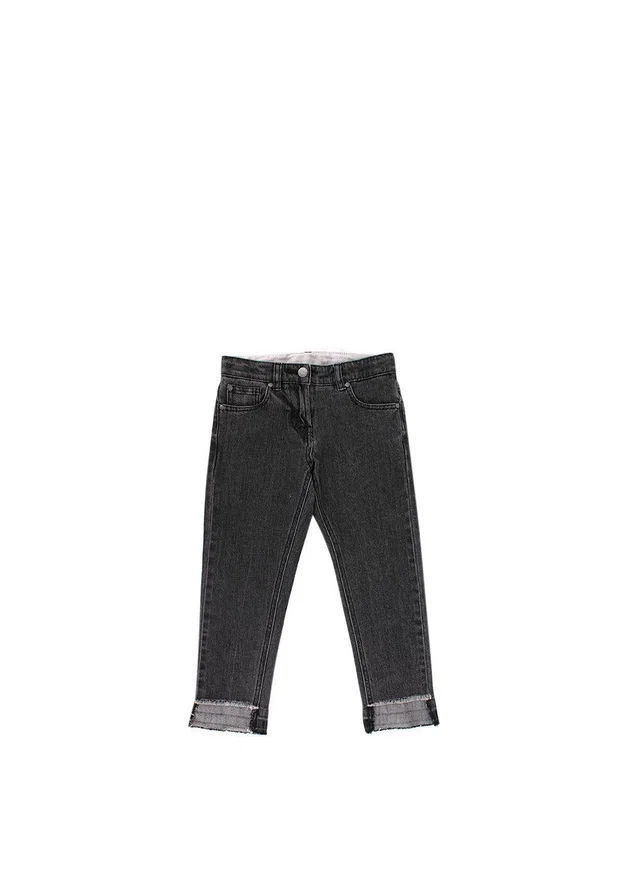 Stella McCartney Dark Grey Distressed Hem Jeans in Grey Denim from HEWI