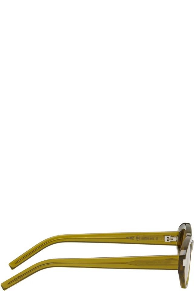Saint Laurent Green SL 567 Sunglasses, photo 2 of 4 from SSENSE