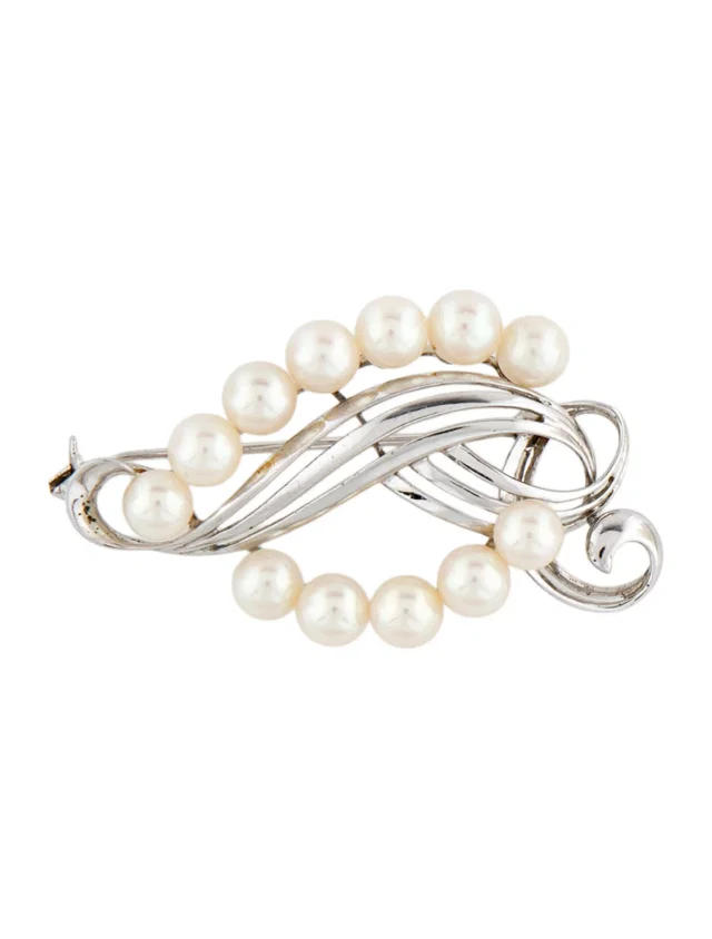 Mikimoto Pearl Brooch in multicolor from The RealReal