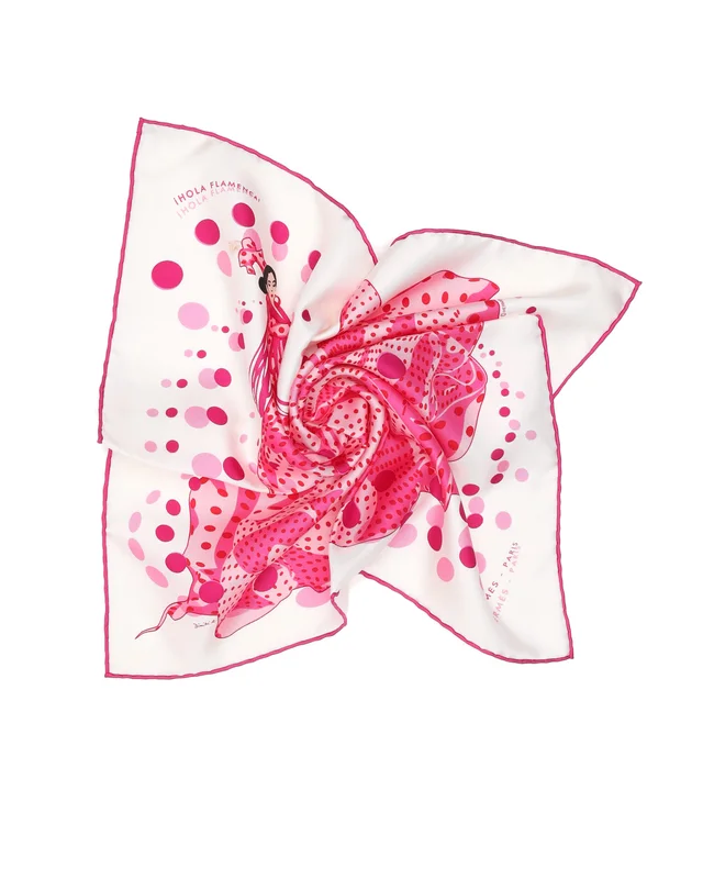 Hermès Carré 45 Ola Flamenca Silk Scarf in Silk from A Retro Tale, photo 2 of 3