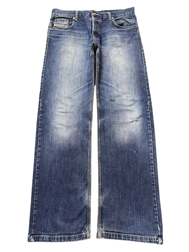 Diesel Vintage Industry Blue Faded Wash Style Loose Jeans, Men's (Size 34) in blue from Grailed