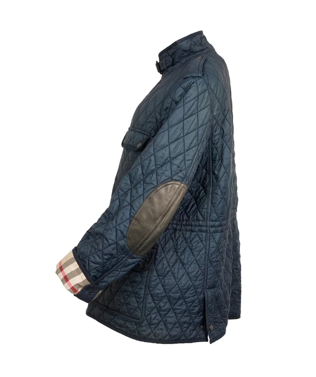 Burberry Vintage Brit Navy Quilted Padded Jacket in Navy Nylon from Luxury Promise, photo 2 of 2
