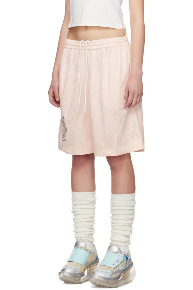 I'm Sorry by Petra Collins SSENSE Exclusive Pink JennyFax Edition Gym Shorts, photo 4 of 5 from SSENSE