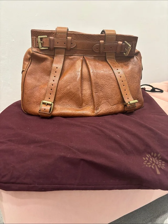 Mulberry Jacquetta Tote In Tan Brown in red|brown Leather from Poshmark