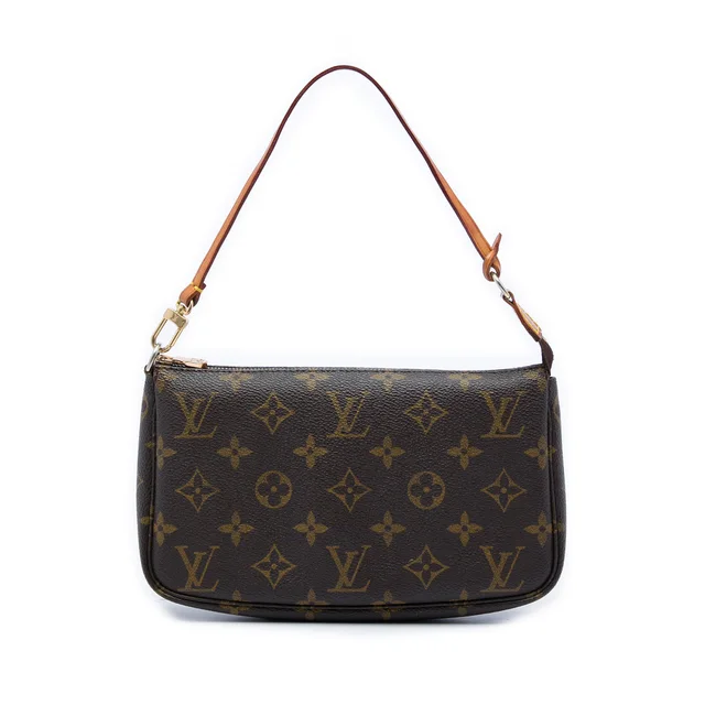 Brown Louis Vuitton Monogram Pochette Accessoires Shoulder Bag in Brown Coated canvas from Designer Revival