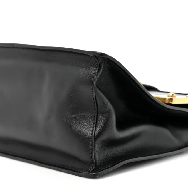Prada City Calfskin Saffiano Cahier Top Handle Bag Black in Black Saffiano leather from FASHIONPHILE, photo 8 of 13