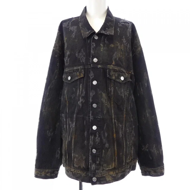 Balenciaga Super Destroy Oversized Denim Jacket in Denim from LuxUness