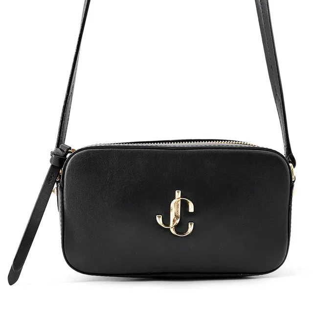 Jimmy Choo Varenne Shoulder Bag Black Leather in Black Leather from GALLERY RARE