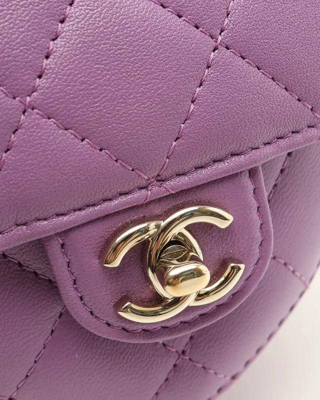 Chanel CC in Love Heart Belt Bag in Lambskin from A Retro Tale, photo 6 of 10