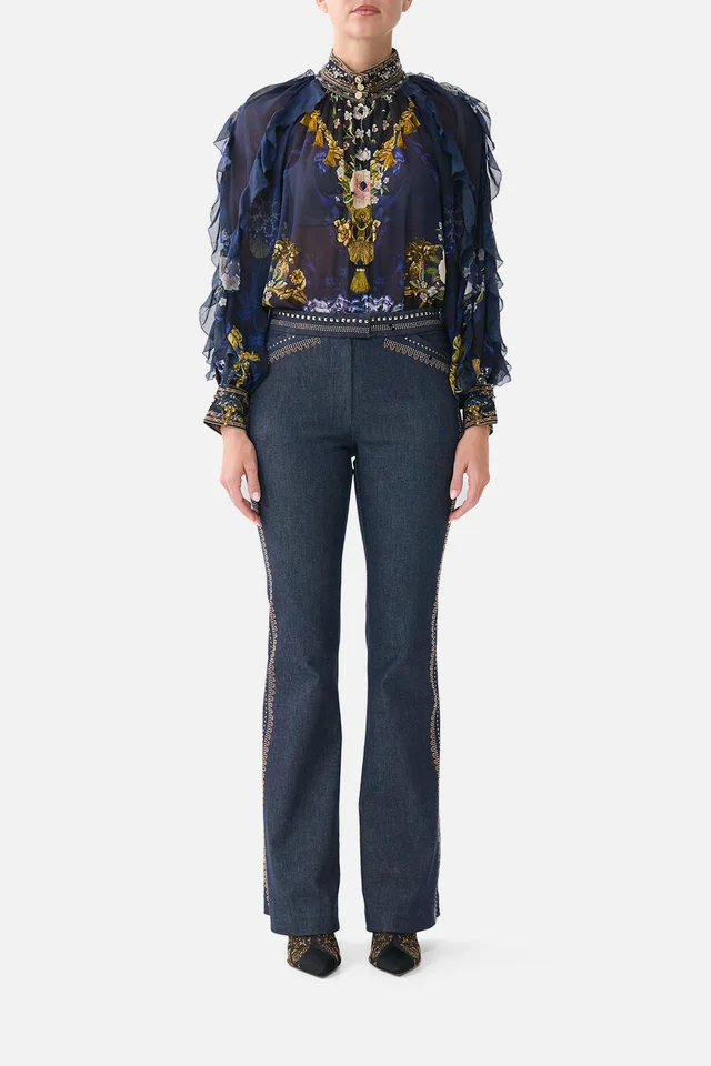 Camilla eBoutique FLARE TROUSER WITH SEAM DETAIL NOTES FROM THE BLUE ROOM from CAMILLA, photo 1 of 1