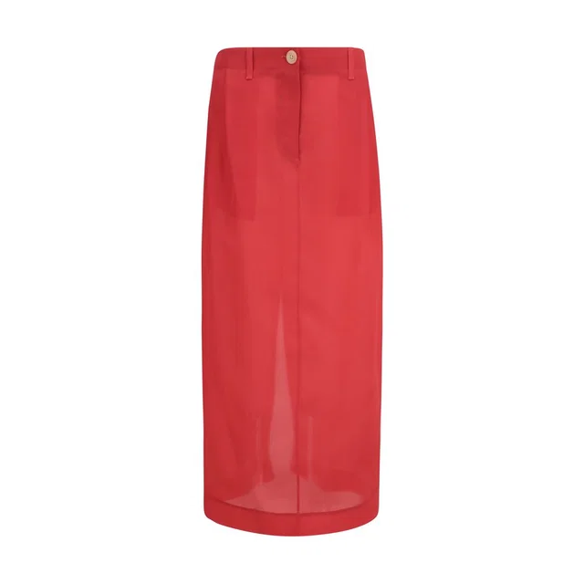 Khaite Multicolor Silk Midi Skirt in Multicolor Silk from HEWI