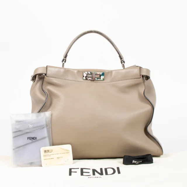 Fendi Large Peekaboo in Taupe Calfskin from Labellov, photo 1 of 1