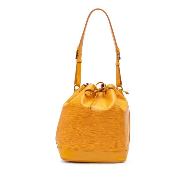 Yellow Louis Vuitton Epi Noe GM Bucket Bag in Yellow Leather from Designer Revival