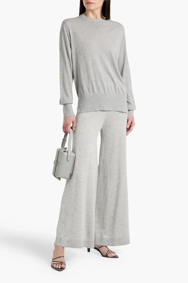Toteme Silk and Cashmere-Blend Wide-Leg Pants, photo 2 of 4 from THE OUTNET