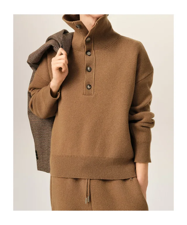 Ami Paris AMI High Buttoned Collar Sweater, photo 2 of 6 from SENSER