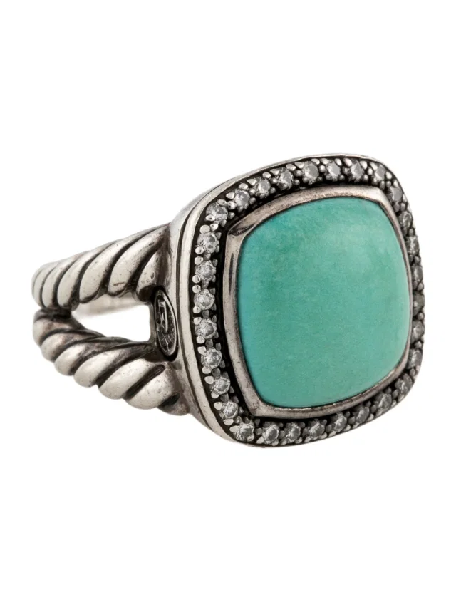 David Yurman Turquoise & Diamond Moonlight Ice Cocktail Ring in multicolor from The RealReal
