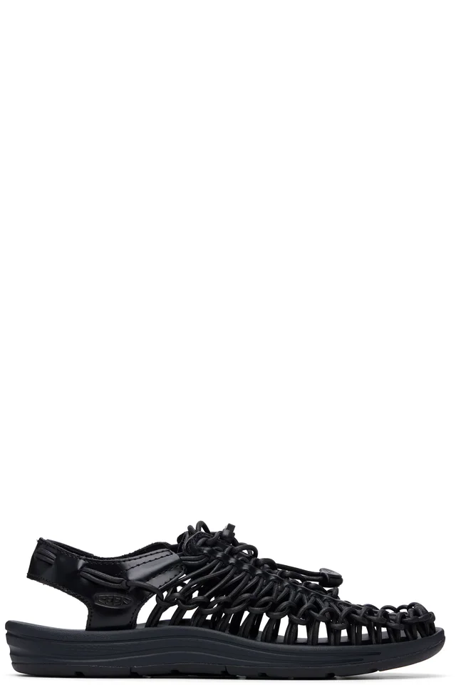 Black UNEEK Leather Sandals, image 1 of 1 from SSENSE