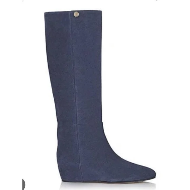 Jimmy Choo Olivia Navy Suede Knee High Boots Eu 34 (Us 3) in blue Suede from Poshmark