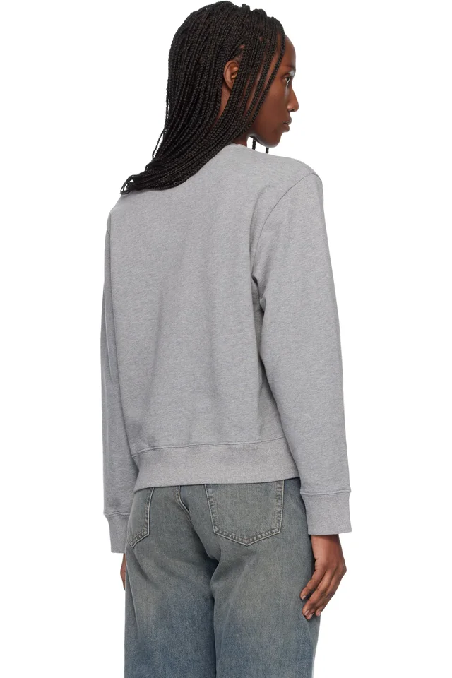 MM6 Maison Margiela Gray Spray Paint Sweatshirt, photo 3 of 4 from SSENSE