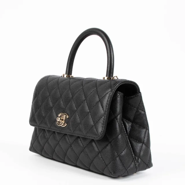 Chanel Black Caviar Small Coco Handle Bag in Black Caviar leather from Labellov, photo 3 of 9