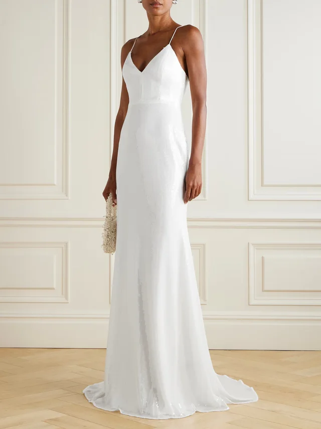 ALEX PERRY Bikini sequined mesh gown in White, photo 2 of 2 from NET-A-PORTER (Canada)