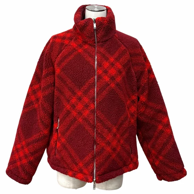 Burberry Reversible Check Wool Blend Jacket in Wool from LuxUness