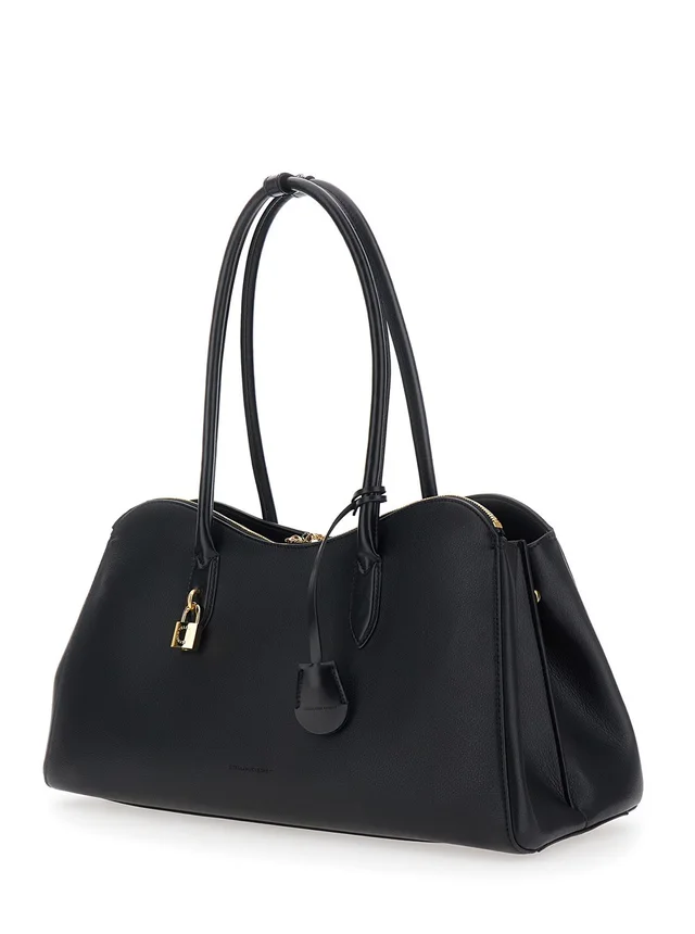 Stella mccartney Shoulder Bag 'Ryder' with Two Top Handles and Lock Detail on the Front in Black Ecoleather for Women in Black 70% True Hemp 30% Lyocell, photo 4 of 11 from Gaudenzi Boutique