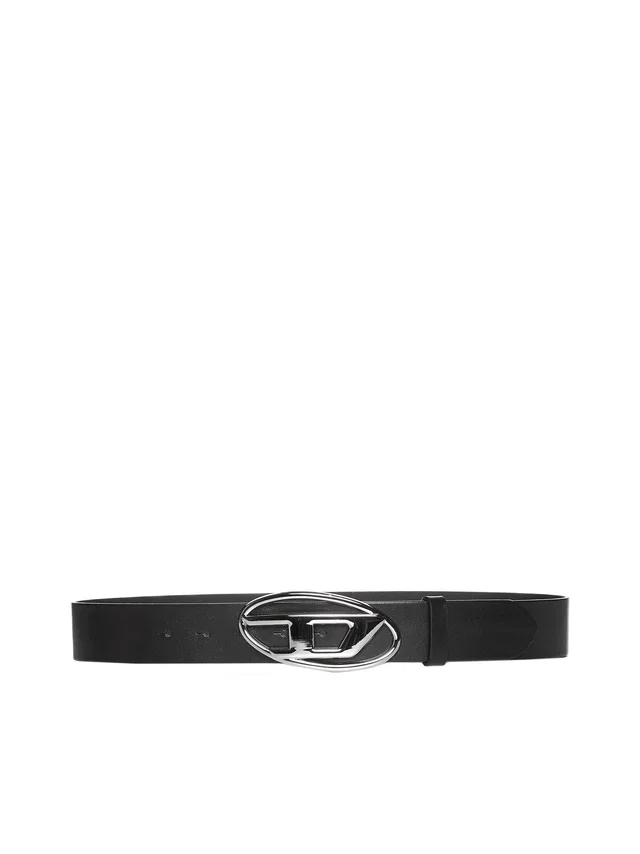 Diesel D-Logo Buckle Belt — Black Wool in Black Wool from HEWI