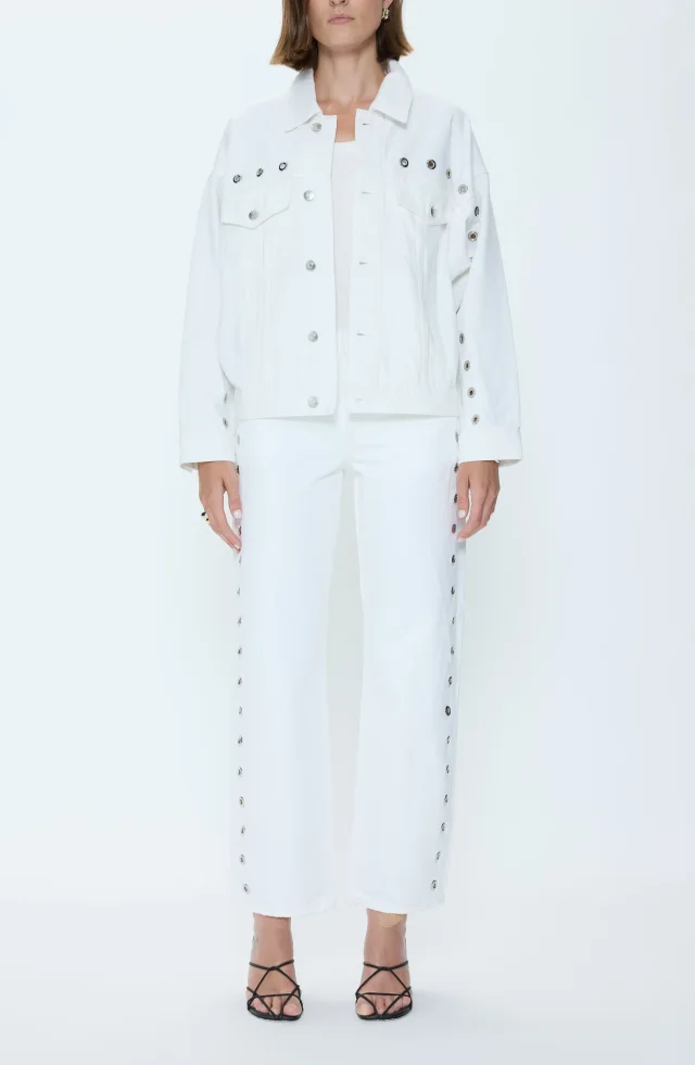 Pistola Lexi Mid Rise Bowed Straight Leg Jeans, photo 4 of 4 from Nordstrom Rack