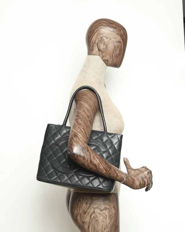 Chanel Caviar Medallion Tote Bag in Caviar leather from A Retro Tale, photo 12 of 12