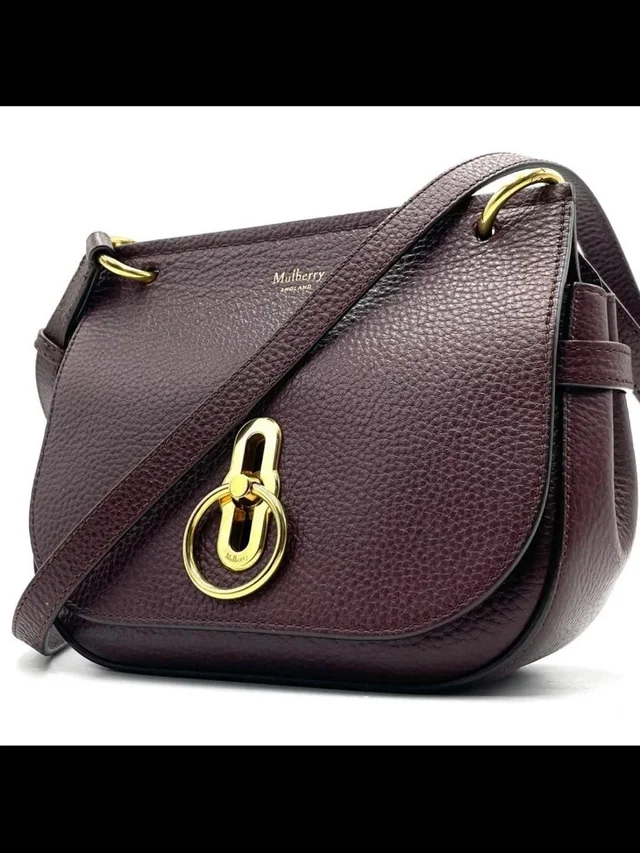 Mulberry Womens Leather Saddle Bag In Deep Plum in purple Leather from Poshmark