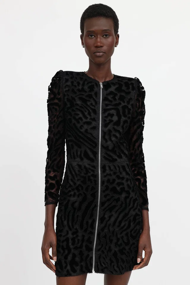 Givenchy Lace Zip Up Dress in Velvet from VSP Consignment