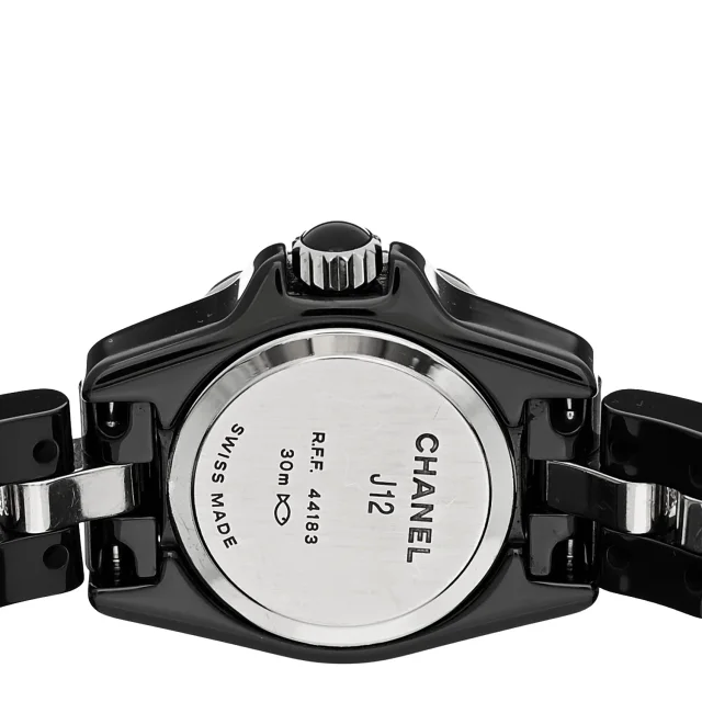 Chanel Stainless Steel Ceramic Diamond Bezel 19mm J12 XS Quartz Watch Black in Black Ceramic from FASHIONPHILE, photo 4 of 5