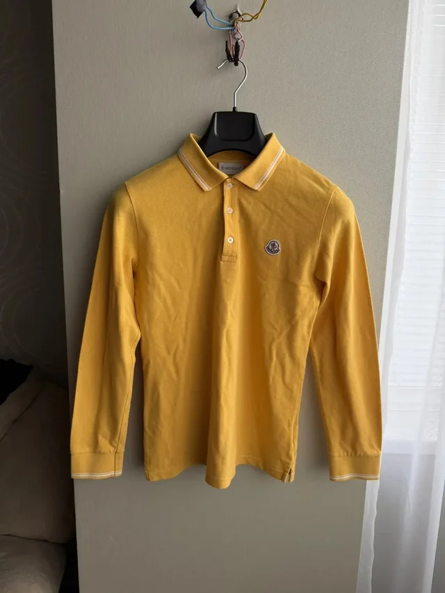 Moncler Women’s Yellow Polo Long Sleeve T-Shirt, Women's (Size Xs) in yellow from Grailed