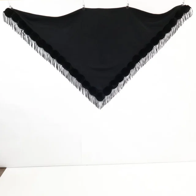 Fendi Fringe Triangle Shawl Scarf in Cashmere from The Reluxe