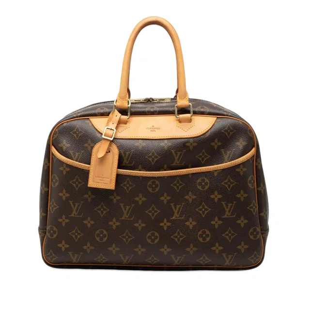 Brown Louis Vuitton Monogram Deauville Handbag in Brown Coated canvas from Designer Revival