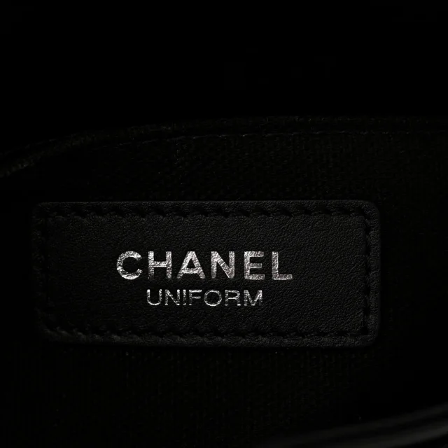 Chanel Quilted CC Uniform Flap Belt Bag Black in Black Calfskin from FASHIONPHILE, photo 6 of 10