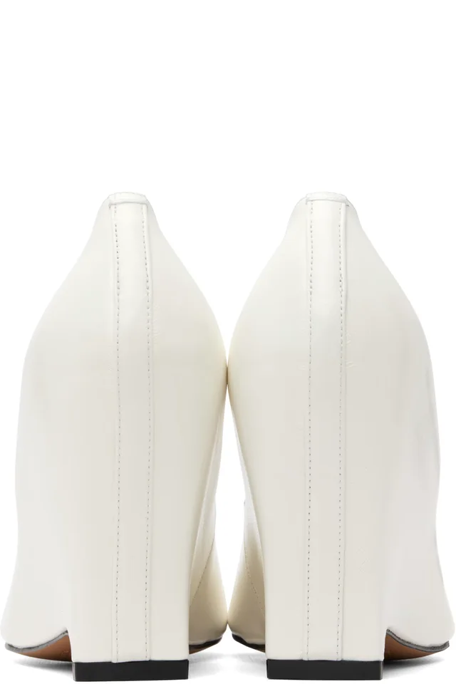Maison Margiela White Heel-less Pump Heels, photo 2 of 5 from SSENSE