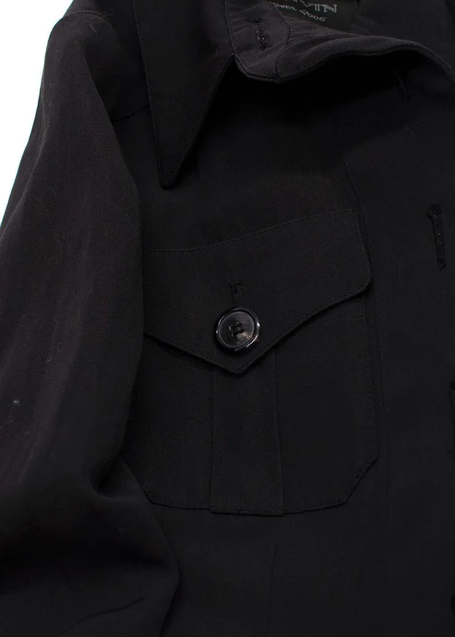 Lanvin Black Single Breasted Wool Blend Jacket in Black Wool from HEWI, photo 2 of 2